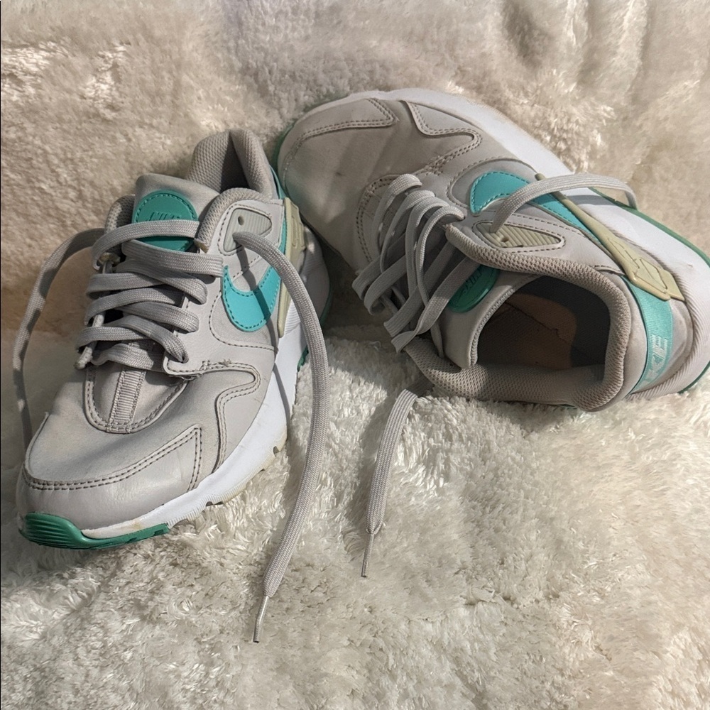 Nike Gray and Teal Women's Sneakers